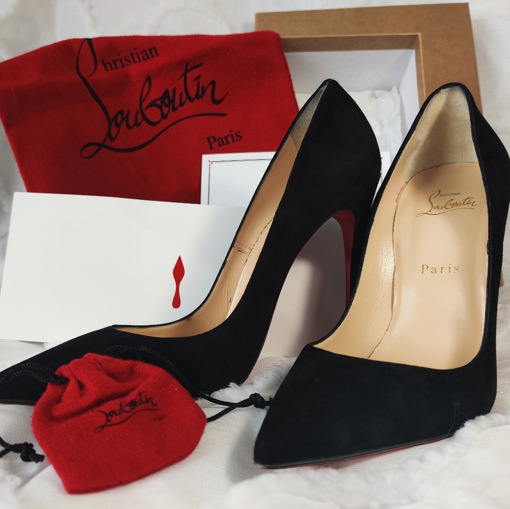Christian Louboutin So Kate Black Suede Pump
